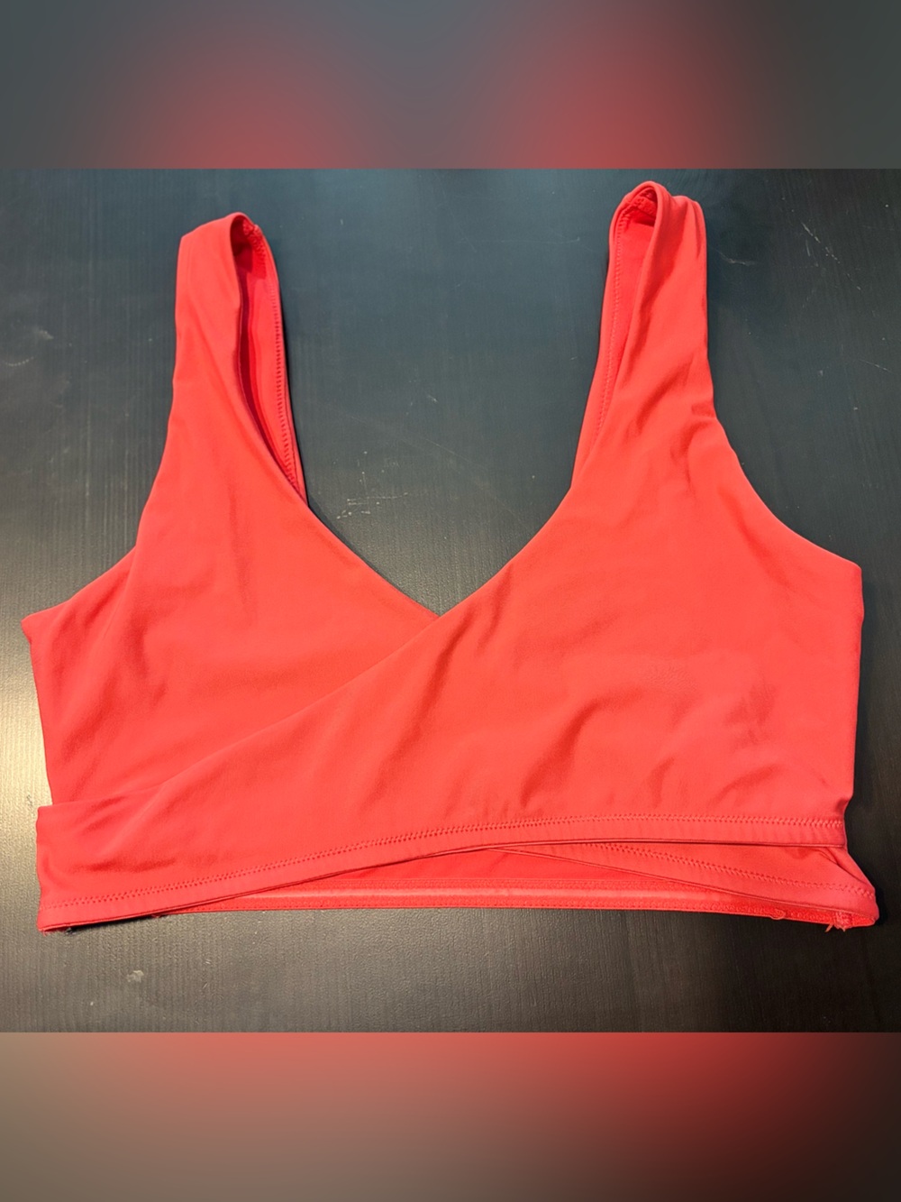 Fabletics Women’s Low Impact Crossover Sports Bra Strawberry Red Size M